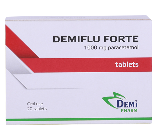Демифлю Форте 1000 мг парацетамола таблетки - Demi Pharm